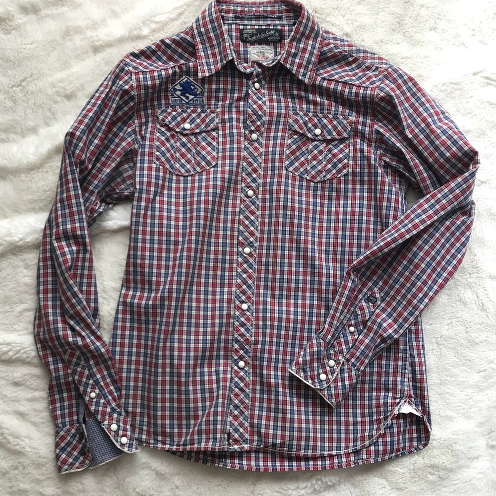 Men’s Scotch & Soda Long Sleeve Button Up Shirt